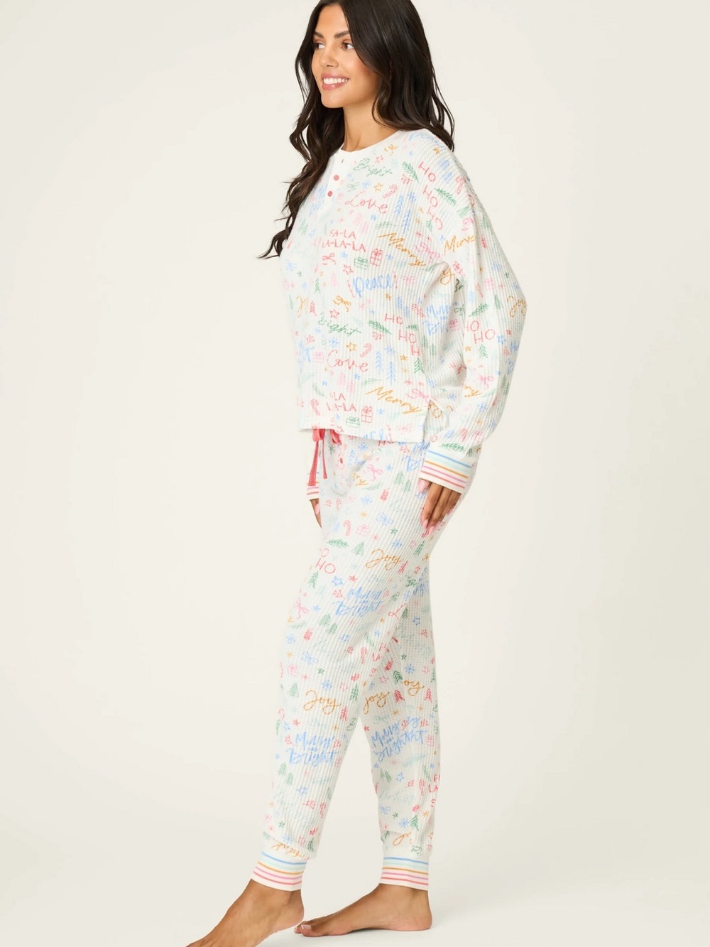 3. PJ salvage • NWT $159 Ski Jammies. Classic fa la la set - Picture 3 of 4